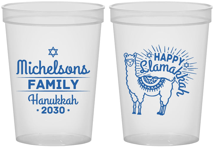 Custom Hanukkah 16 oz Translucent Cups - Llamakkah | 270017