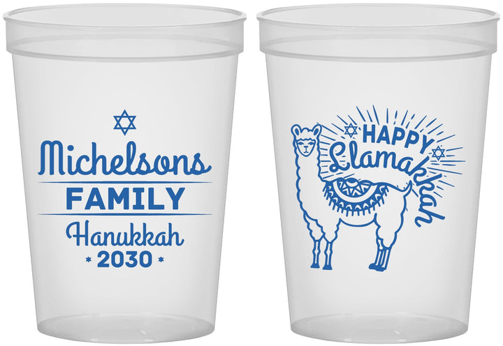 Custom Hanukkah 16 oz Translucent Cups - Llamakkah | 270017