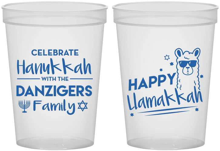 Custom Hanukkah 16 oz Translucent Cups - Llamakkah | 270018