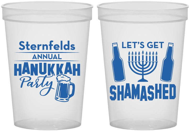 Custom Hanukkah 16 oz Translucent Cups - Menorah | 270026