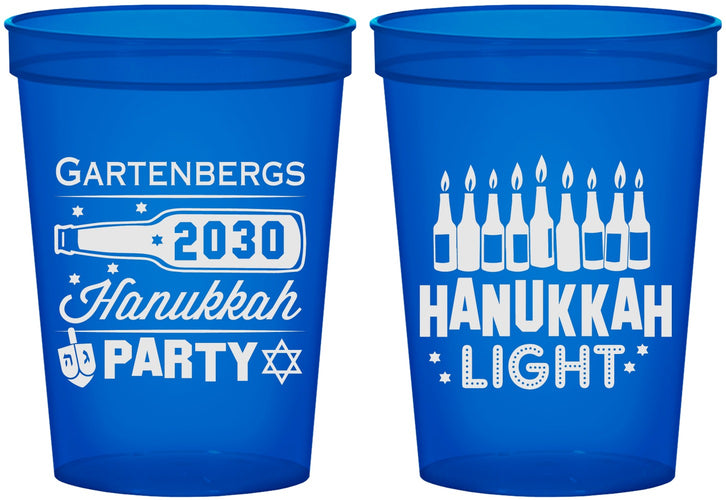 Custom Hanukkah 16 oz Translucent Cups - Menorah | 270027