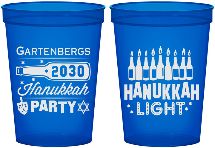 Custom Hanukkah 16 oz Translucent Cups - Menorah | 270027