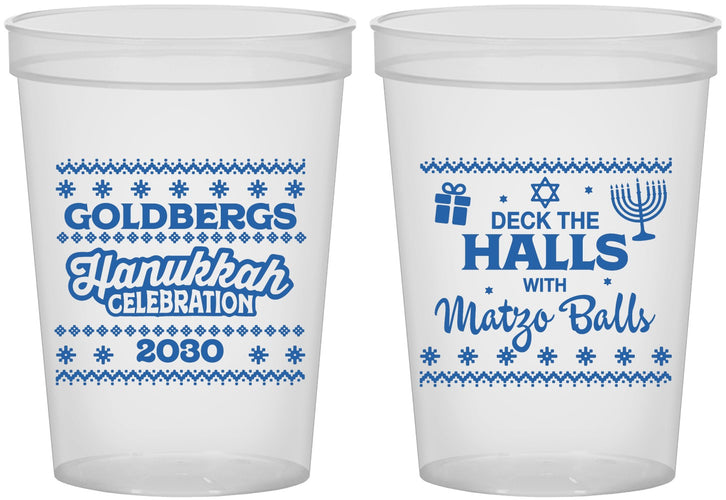 Custom Hanukkah 16 oz Translucent Cups - Matzo Balls | 270029