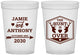 Custom Wedding 16 oz Translucent Cups - The Hunt Is Over | 272