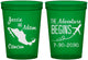 Custom Wedding 16 oz Translucent Cups - The Adventure Begins | 275