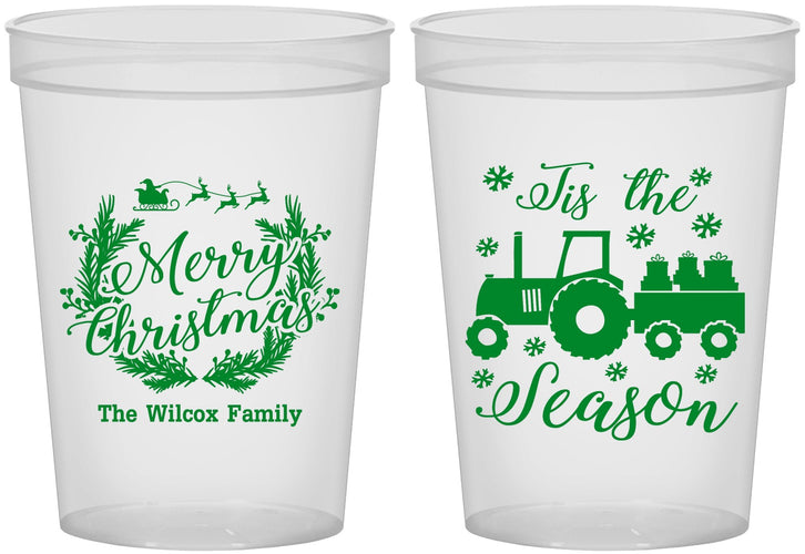 Custom Christmas 16 oz Translucent Cups - Til The Season | 280019