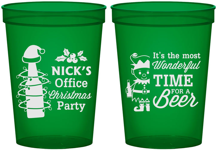 Custom Christmas 16 oz Translucent Cups - Elf | 280029