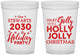 Custom Christmas 16 oz Translucent Cups - Holly Jolly | 280046