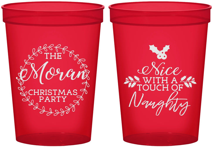 Custom Christmas 16 oz Translucent Cups - Touch Of Naughty | 280048