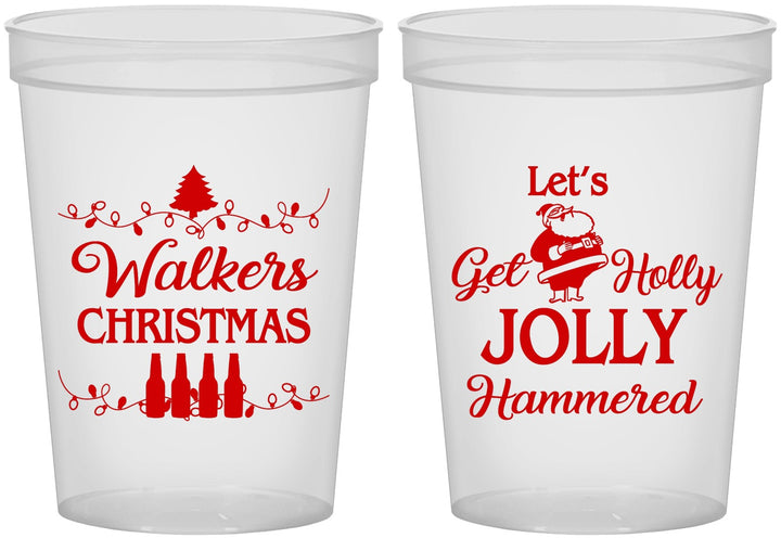 Custom Christmas 16 oz Translucent Cups - Let Is Snow | 280050
