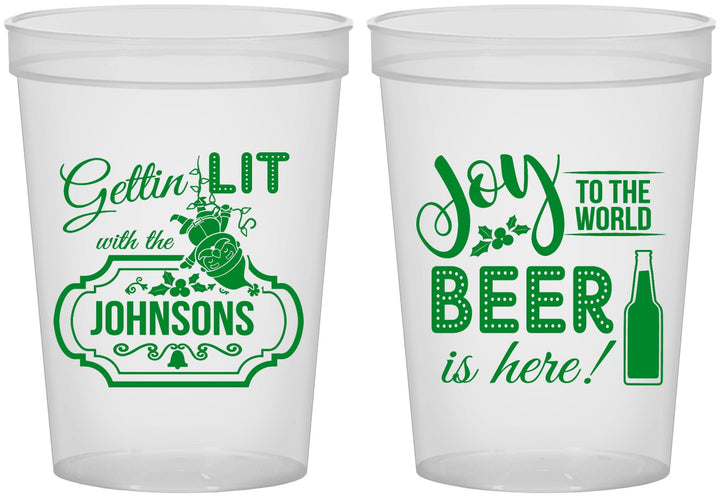 Custom Christmas 16 oz Translucent Cups - Wine | 280055