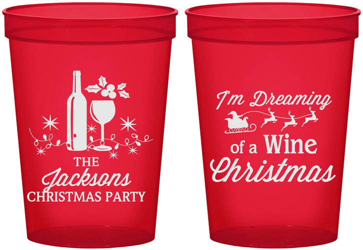 Custom Christmas 16 oz Translucent Cups - Bah Hum Bug | 280056