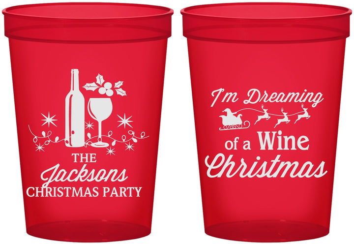 Custom Christmas 16 oz Translucent Cups - Bah Hum Bug | 280056