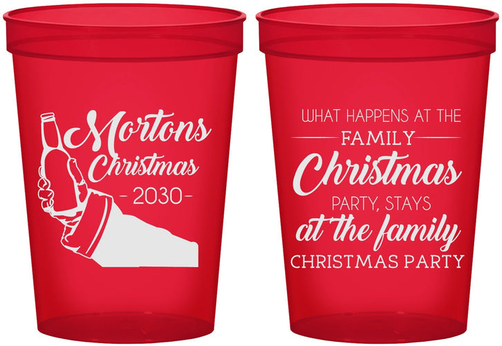Custom Christmas 16 oz Translucent Cups - Santa Claus | 280060