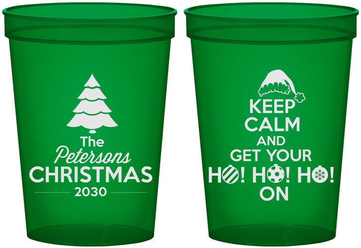 Custom Christmas 16 oz Translucent Cups - Ho Ho Ho | 280061