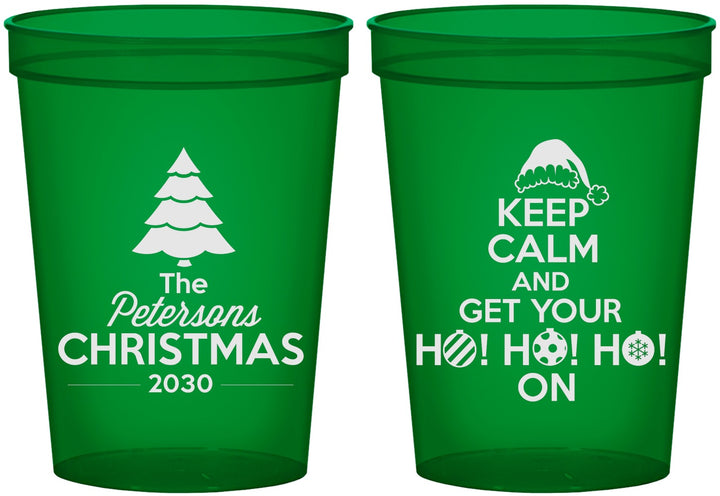 Custom Christmas 16 oz Translucent Cups - Ho Ho Ho | 280061