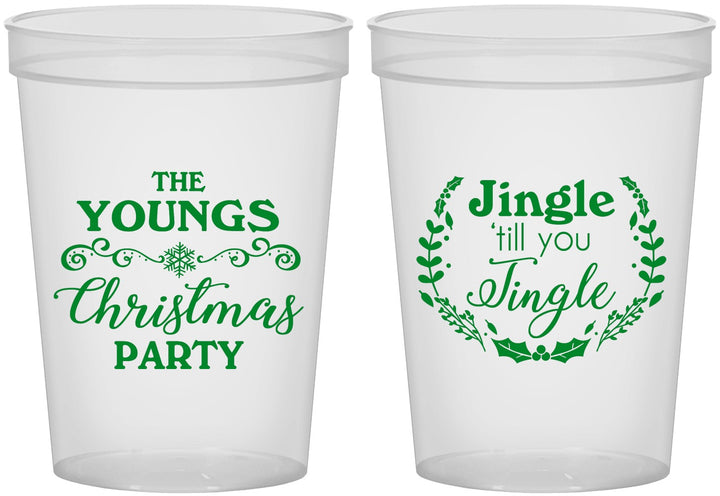 Custom Christmas 16 oz Translucent Cups - Jingle Til You Jingle | 280063