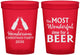 Custom Christmas 16 oz Translucent Cups - Wonderful Time For A Beer | 280064
