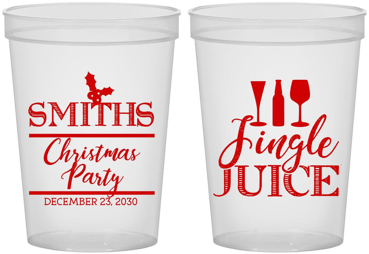 Custom Christmas 16 oz Translucent Cups - Jingle Juice | 280066