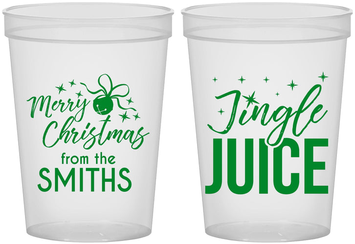 Custom Christmas 16 oz Translucent Cups - Jingle Juice | 280067