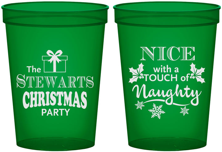 Custom Christmas 16 oz Translucent Cups - Naughty Or Nice | 280069