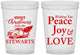 Custom Christmas 16 oz Translucent Cups - Peace Joy Love | 280070