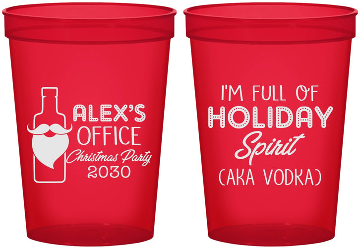 Custom Christmas 16 oz Translucent Cups - Holiday Spirit | 280072