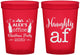 Custom Christmas 16 oz Translucent Cups - Naughty Af | 280084