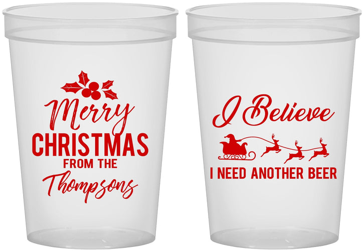 Custom Christmas 16 oz Translucent Cups - Santa Claus | 280086