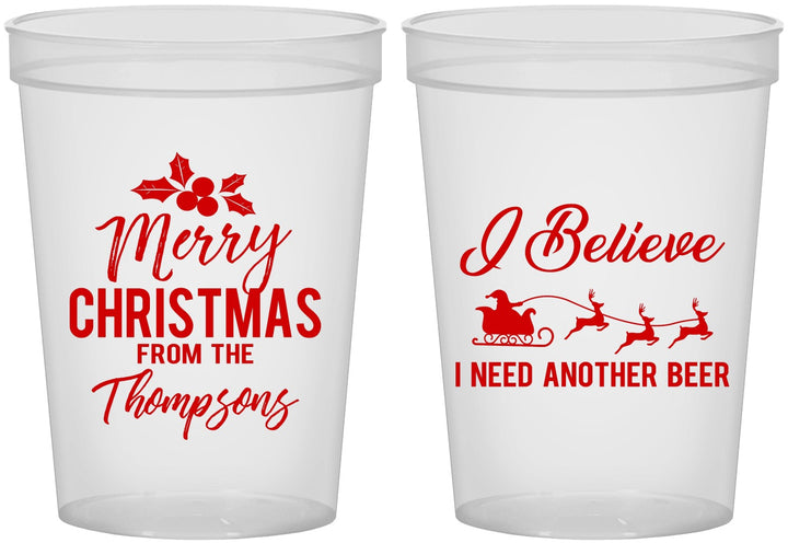 Custom Christmas 16 oz Translucent Cups - Santa Claus | 280086