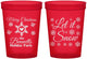 Custom Christmas 16 oz Translucent Cups - Let Is Snow | 280088