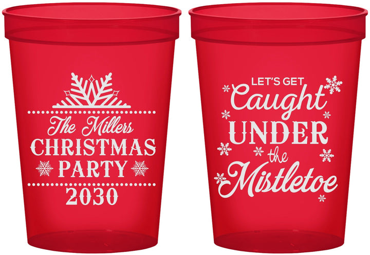 Custom Christmas 16 oz Translucent Cups - Mistletoe | 280092