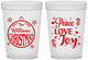 Custom Christmas 16 oz Translucent Cups - Peace Joy Love | 280094
