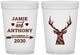 Custom Wedding 16 oz Translucent Cups - Deer | 282