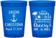 Custom Wedding 16 oz Translucent Cups - Sandy Feet Salty Kisses | 290