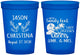 Custom Wedding 16 oz Translucent Cups - Sandy Feet Salty Kisses | 291