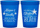 Custom Wedding 16 oz Translucent Cups - Started On The Beach | 295