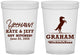 Custom Wedding 16 oz Translucent Cups - Got Hitched | 296