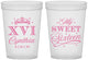 Custom 16th Birthday 16 oz Translucent Cups - Tiara | 300003