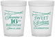 Custom 16th Birthday 16 oz Translucent Cups - String Lights | 300009