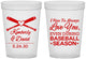 Custom Wedding 16 oz Translucent Cups - Baseball | 301
