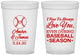 Custom Wedding 16 oz Translucent Cups - Baseball | 303