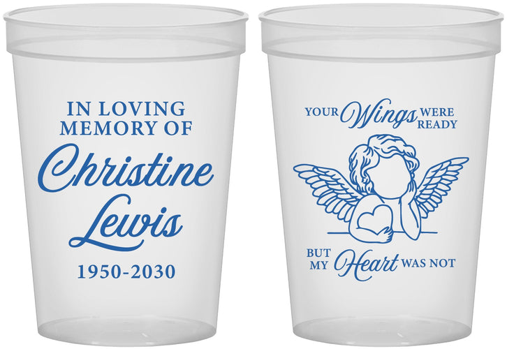 Custom Memorial 16 oz Translucent Cups - In Loving Memory | 310000