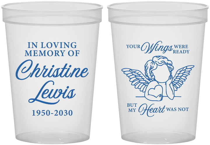 Custom Memorial 16 oz Translucent Cups - In Loving Memory | 310000