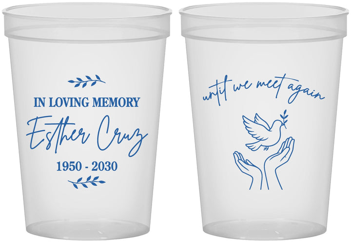 Custom Memorial 16 oz Translucent Cups - In Loving Memory | 310004