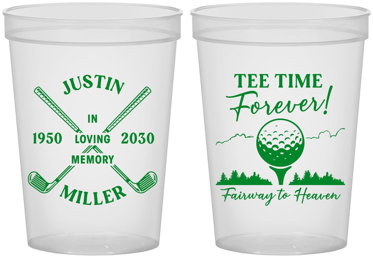 Custom Memorial 16 oz Translucent Cups - Fairway To Heavens | 310007
