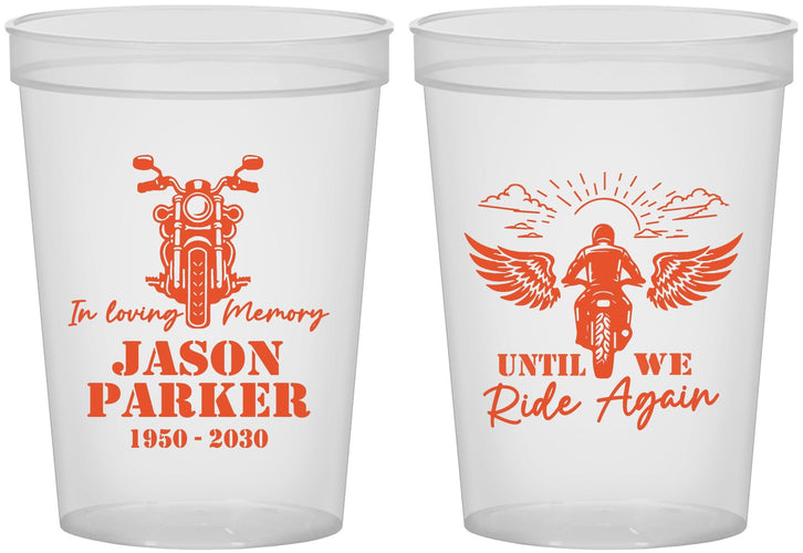 Custom Memorial 16 oz Translucent Cups - Until We Ride Again | 310016
