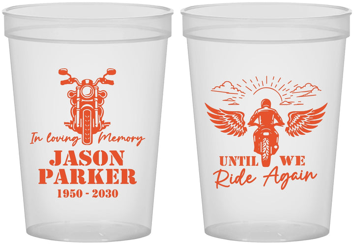 Custom Memorial 16 oz Translucent Cups - Until We Ride Again | 310016
