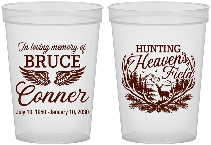 Custom Memorial 16 oz Translucent Cups - Hunting Heavens Field | 310021