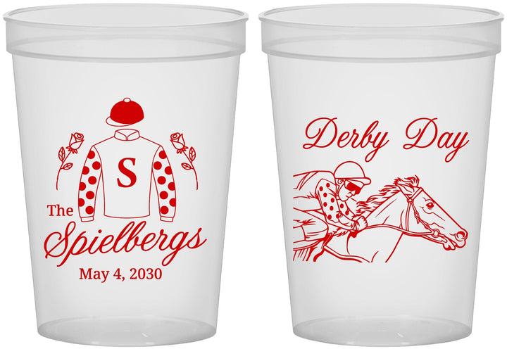 Custom Derby Day 16 oz Translucent Cups - Horses | 320007